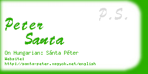 peter santa business card