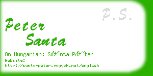 peter santa business card